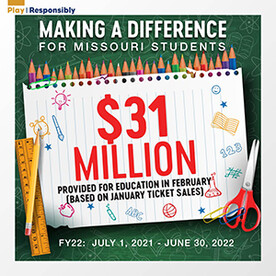 Monthly Lottery Proceeds Provide $31 Million for Education