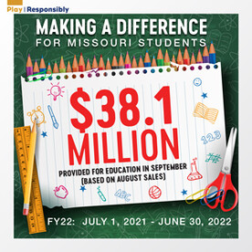 Missouri Lottery Sends $38.1 Million in Monthly Proceeds to Education