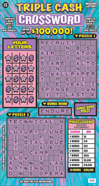 Triple Cash Crossword